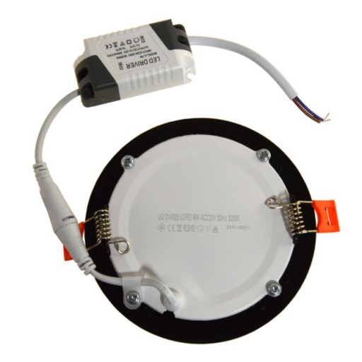 Zápustné LED panelové svietidlo 230V 6W 3000K čierne