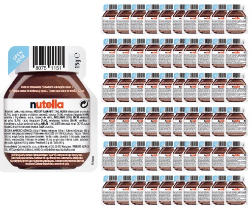 Nutella 15g mini porcia gramov pre taliansky trh