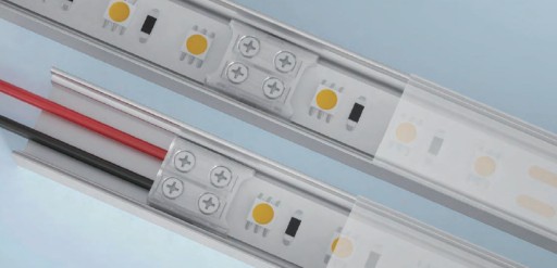 Konektor pre COB SMD LED pásik, 8mm, páskový, obojstranne priskrutkovaný