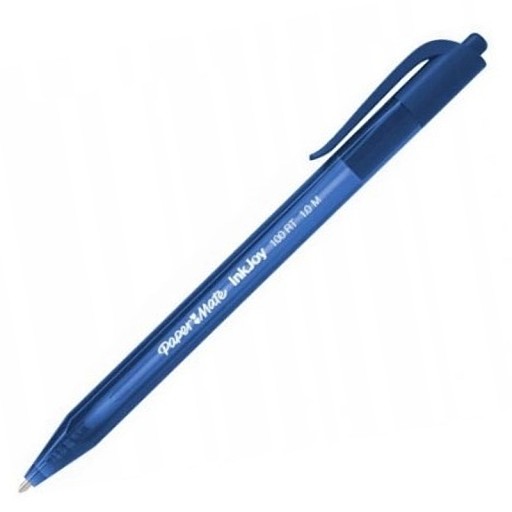 Paper-Mate Inkjoy modré automatické guľôčkové pero