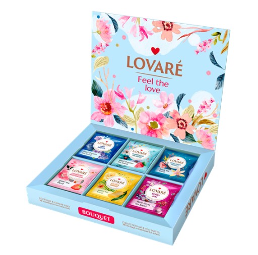 LOVARE Bouquet Brown Tea set 6 príchutí 30 vrecúšok po 2 g