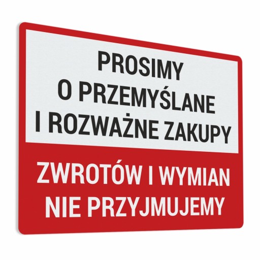 Neakceptujeme vrátenie tovaru - Nálepka 15x20