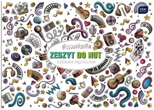 Hudobný zápisník B5 16k Mix vzorov