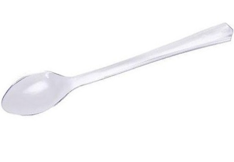 FINGERFOOD MINI priehľadná lyžička 10 cm OPÄTOVNE POUŽITEĽNÁ 100 ks.