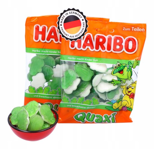 HARIBO Quaxi Żabki Żaby ovocné želé 175g DE