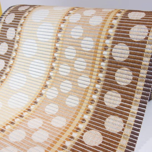 Kúpeľňová predložka STRIPES CIRCLES, béžová, protišmyková, 65x10