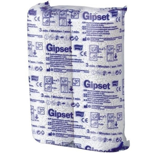Rýchlotuhnúci sadrový obväz Gipset Matopat 10cm x 3m 2 ks. BIELY