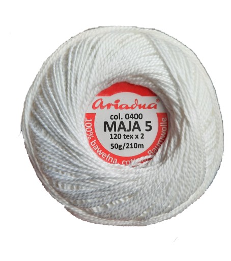 Cordonek MAJA 5 ariadna 210m - 400 biela