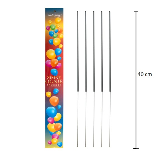 Studený ohňostroj ohňostroj veľký dlhý 40 cm 5 ks.