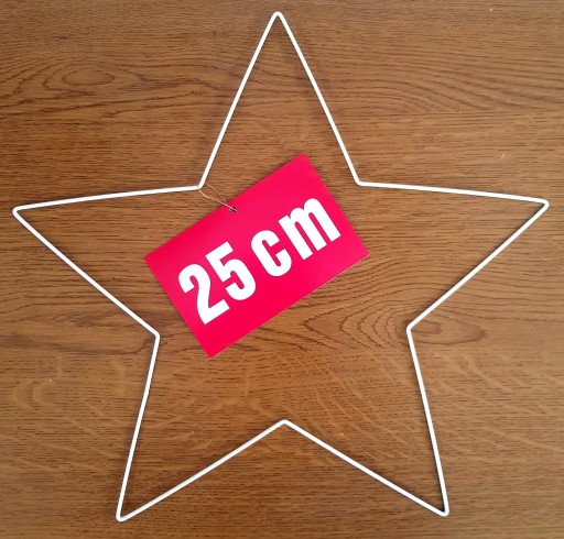 BIELA kovová hviezda 25 cm - lapač snov