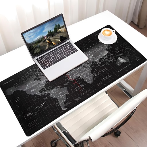 HERNÁ PODLOŽKA MYŠ NA STOL XXL 80X30 VEĽKÁ MAPA SVETA