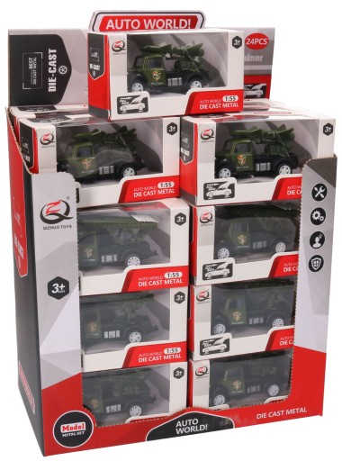 Kovové autíčko MILITARY mini autíčko 1:55 4495