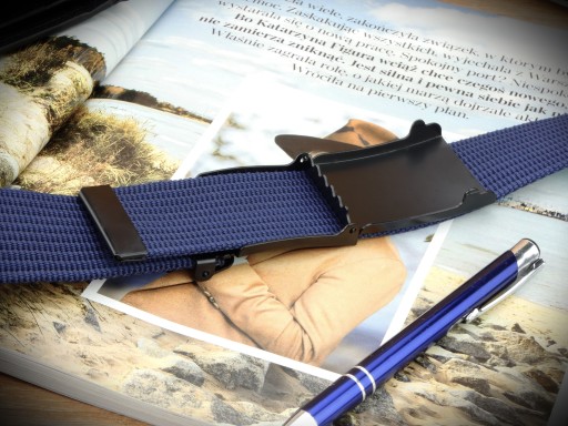 Pánska WIDE klasická mikina NAVY BLUE Buckle Mat