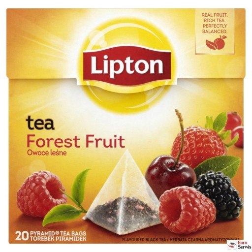 Čierny čaj Lipton Pyramídy lesného ovocia 20 ks