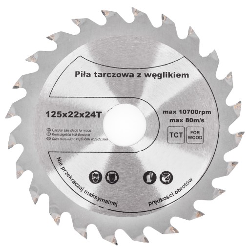 WIDIA PÍLOVÝ LIST NA DREVO PRE PÍLU 125 mm x 22,2 x 24T