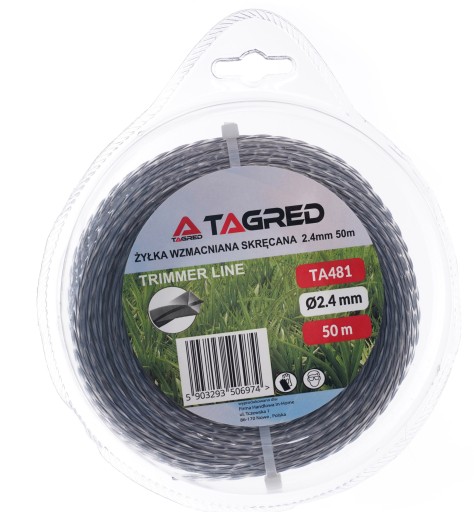 ŠTVORCOVÁ REZACIA LINKA PRE SKRÁTKU 2,4 mm 50 m TWISTED