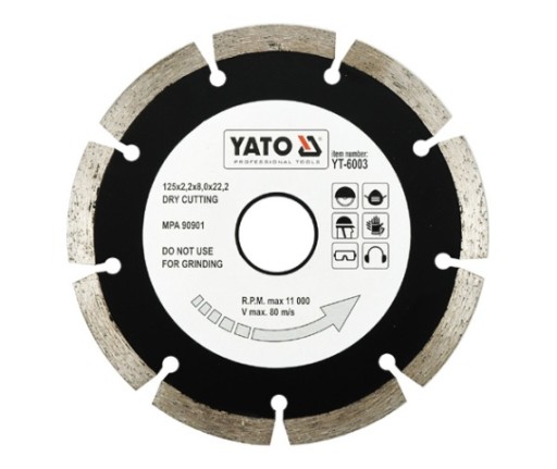 DIAMANTOVÝ REZNÝ KOTOUČ NA KAMEŇ 125MM YT-6003