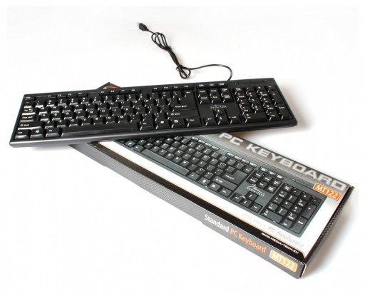 ŠTANDARDNÁ KLÁVESNICA K POČÍTAČU MT122KU USB DO KANCELÁRIE CPN STATION SHOP