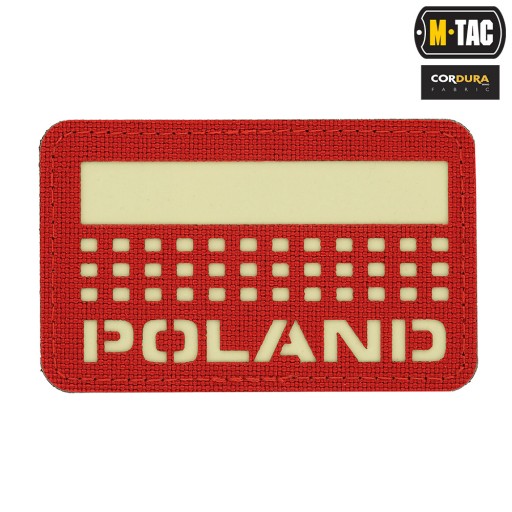 VELCRO ZÁPLATA POĽSKO LASEROVÝ REZANÝ 50x80 FLUORESCENT M-TAC ČERVENÝ