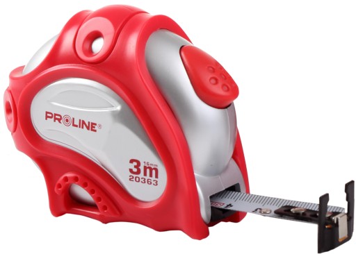 Obojstranné miery rolky, biela, 3-8m 16-25mm Proline 20363