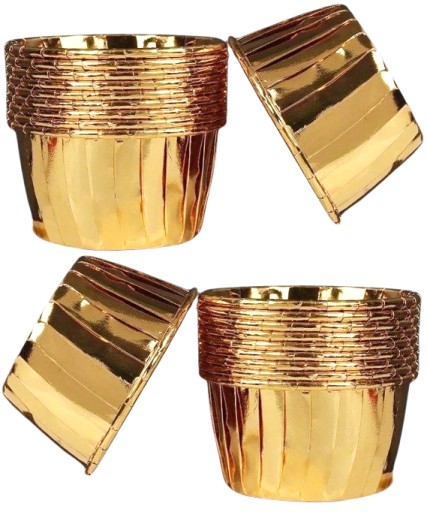 MUFFIN LINERS formičky na košíčky DECORATIONS narodeninové zlaté 20 ks