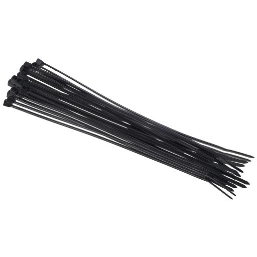 Sťahovacie pásky, zipsy, sťahovacie pásky, čierne, 2,5 x 150 mm - 100 ks.