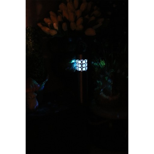 MULTICOLOR strieborná solárna lampa LED LAMPA Goliat