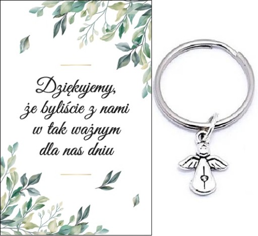 ĎAKUJEME HOSTOM DARČEK SVADOBNÝ ANJEL KĽÚČOVKA SPOMIENKY