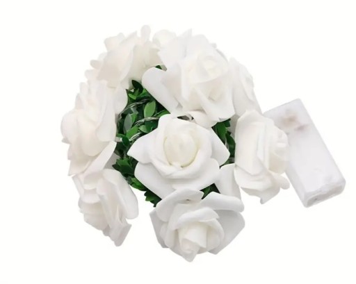 BOXWOOD LED girlanda a buxusové ruže COMMUNION, Svadobné 20 LED