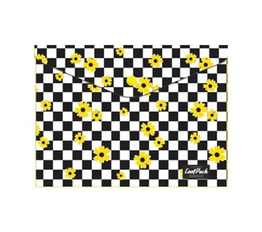 Zakladačová obálka na dokumenty A4, kvety CHECKBOARD, CHESS FLOW CoolPack