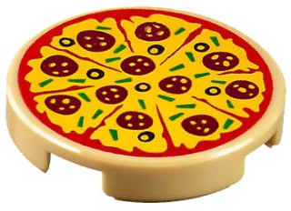 LEGO 14769pb160 TILE Smooth 2x2 PIZZA (1g)