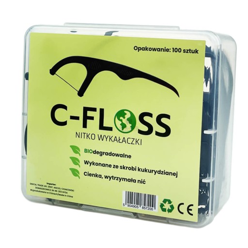 C-FLOSS BLACK THREAD DENTAL TOOTPITS 100