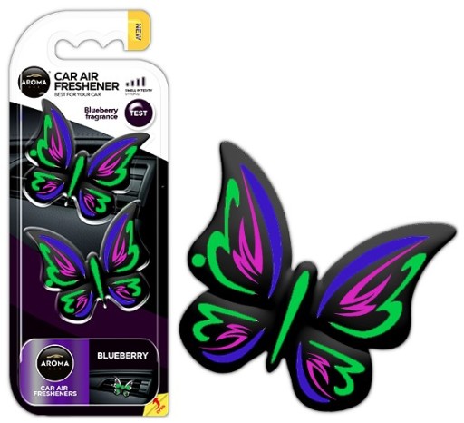 Aróma Car BUTTERFLY Butterflies Polymer Blueberry 2 ks