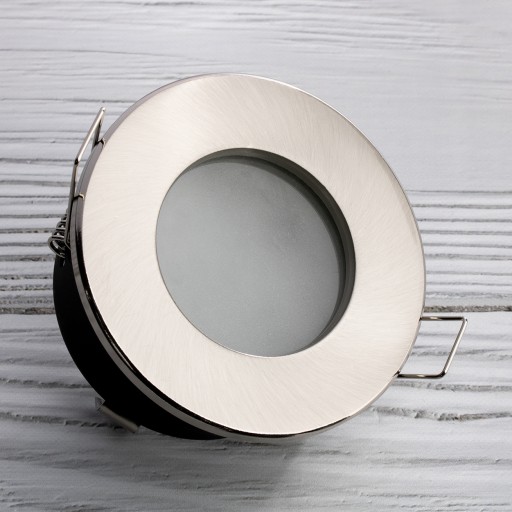 Svietidlo HALOGEN Okrúhle AQUS GU10 IP44 Satin
