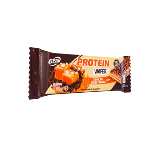 6PAK Protein Wafer 40g s príchuťou slaného karamelu dátum spotreby 01/07/2024