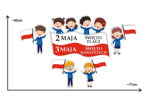 Vlastenecká výzdoba 2. a 3. mája (obojstranná)