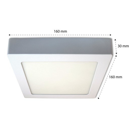 POVRCHOVÁ LED PANEL 12W SQUARE stropná lampa