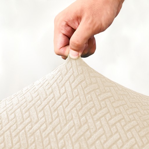POTAH NA Škandinávsku stoličku ECRU ELASTIC JACQUARD