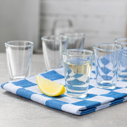 SADA POHÁROV NA VODKU PRE Nalewek Shots 6x58 ml Hrubé sklo