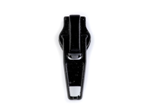 Kovový jazdec na zips, čierny, 7 mm, 3,5 cm žiletka