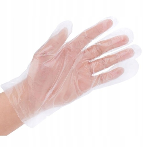 HDPE FOOD fóliové rukavice s vešiakom, balenie 100 ks PLAST