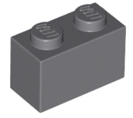 LEGO BEAM 1X2 TMAVO SIVÁ Č. 3004 ZA 2 KUSY