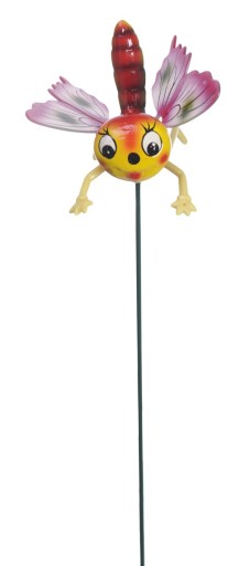 Figúrka hmyzu na paličke Piku pestrá Záhradná dekorácia Kvetináč 59 cm