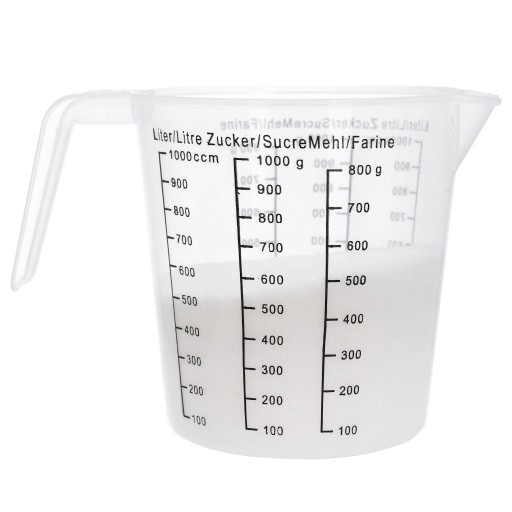 Kuchynská odmerka, džbán, pohár s váhou, rúčka, odmerka, kuchynské odmerky, 1l