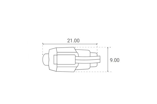 DIP LED bodový modul DL-1 0,1W 5VDC ČERVENÝ - sada 2 ks.