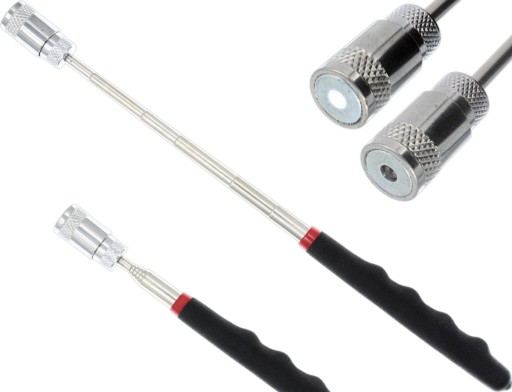 Magnetický uchopovač LED teleskopický magnet 82 cm