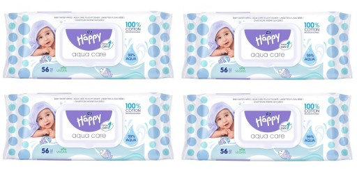Vlhčené obrúsky 56 KS Bella Happy Aqua Care care