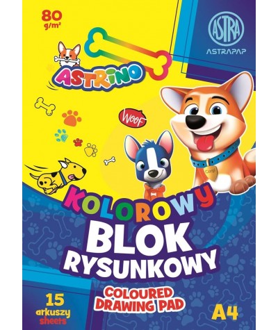Astra farebný blok na kreslenie A4 15 listov Astrino