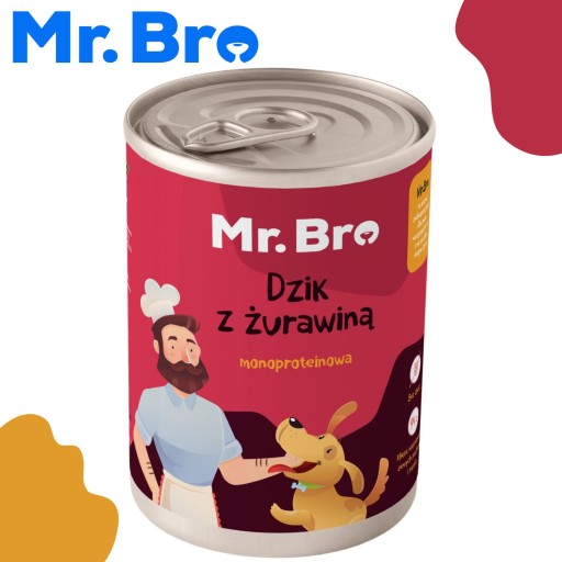 Pán. Bro Dzik s brusnicami 400g - Monoproteín 94%