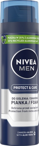 NIVEA MEN PROTECT&CARE Zmäkčujúca pena na holenie pre mužov 200ml